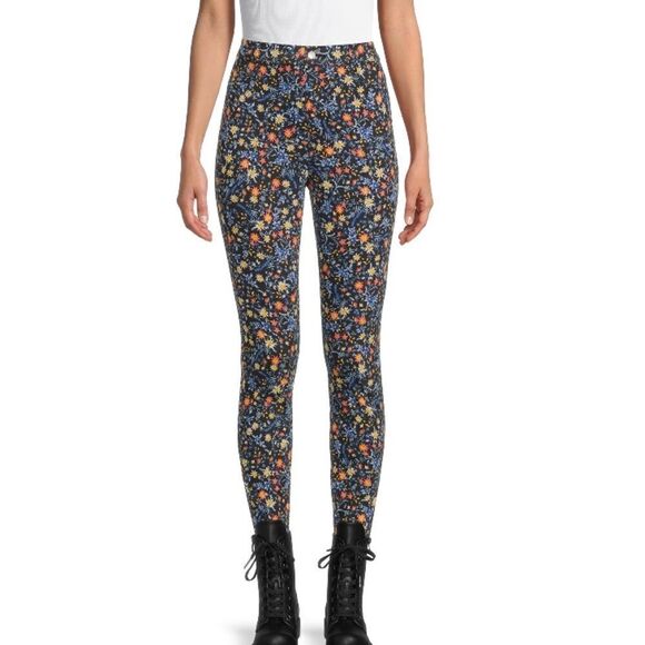 Floral High Rise Jeggings - Picture 2 of 5